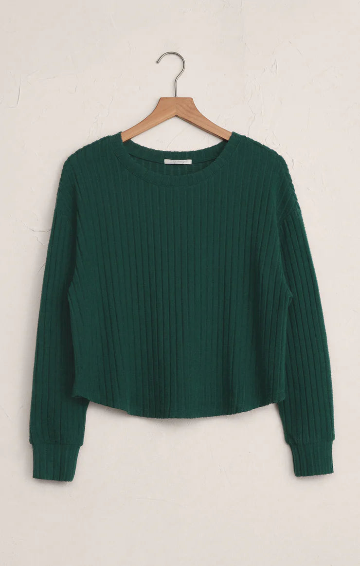 Elfie Mistletoe Rib LS Top