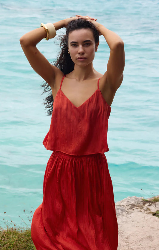Fiore Crinkle Satin Tank