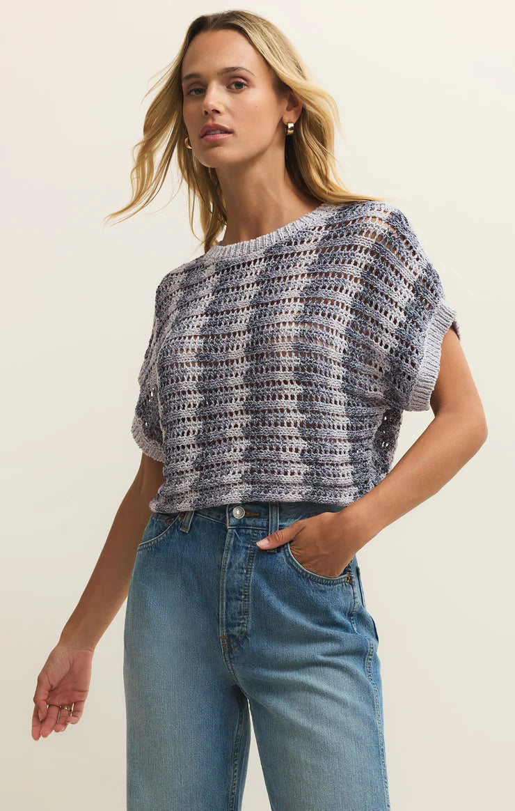 Ballast Crochet Stripe Top
