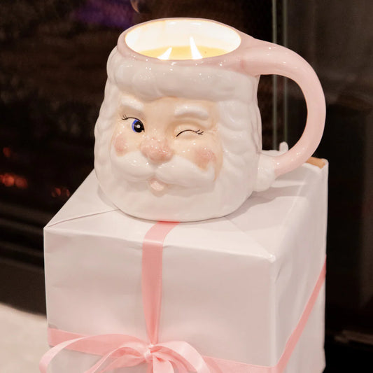 Sweet Grace Holiday Santa Mug Candle #060