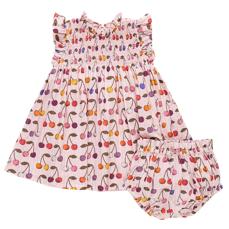 Cloud Pink Cherry Stevie Dress Set