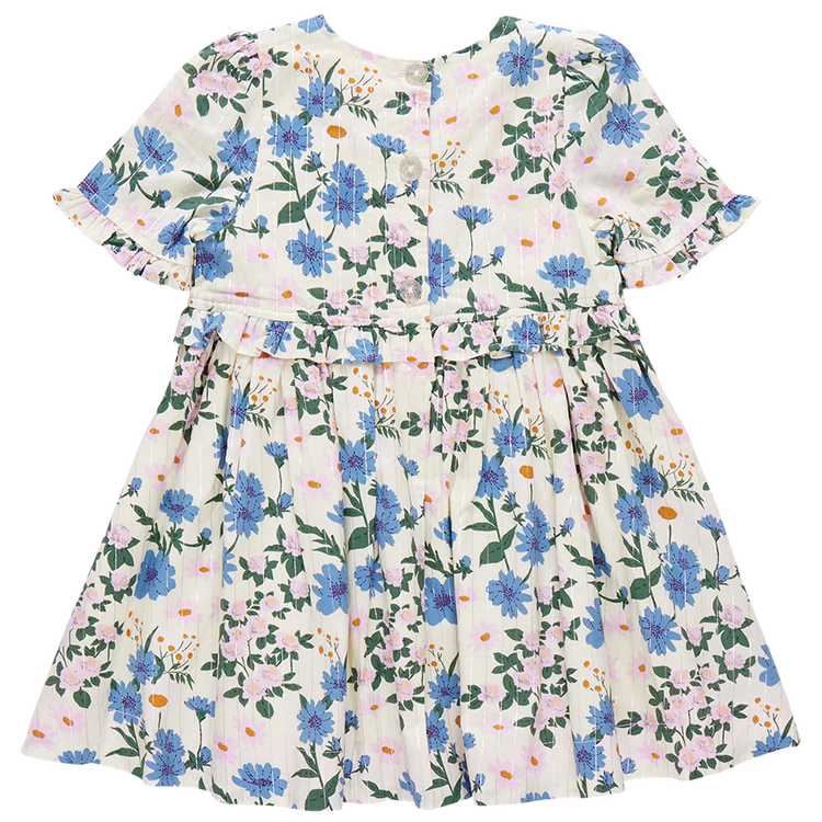 Melon Daisy Floral Raquel Dress