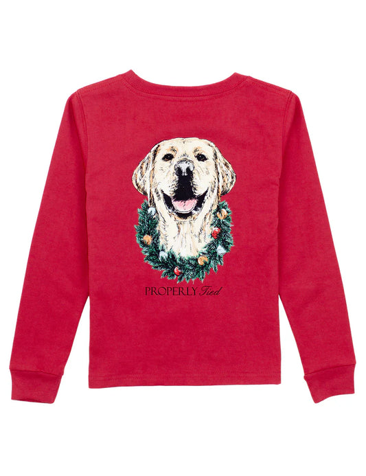 Deck the Paws LS Cabernet Tee