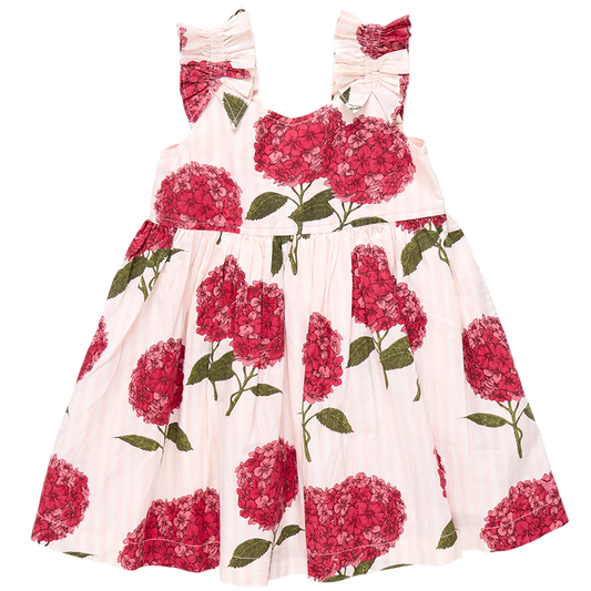 Pink Stripe Hydrangeas Via Dress